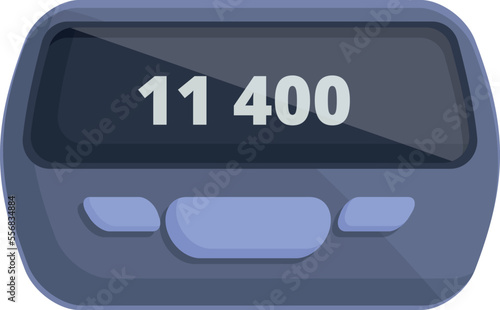 Digital watch icon cartoon vector. Sport app. Step tracker