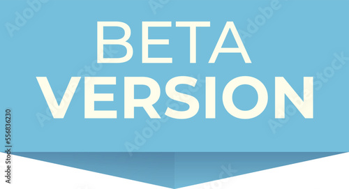 Beta version label icon cartoon vector. Computer software. Window time
