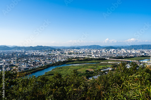 兵庫県姫路市中心部遠景