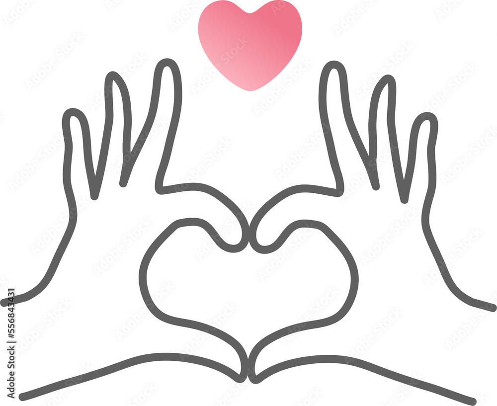 Obraz premium finger love emoji