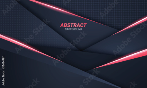Modern Tech Dark Background with red Shape Element Combination