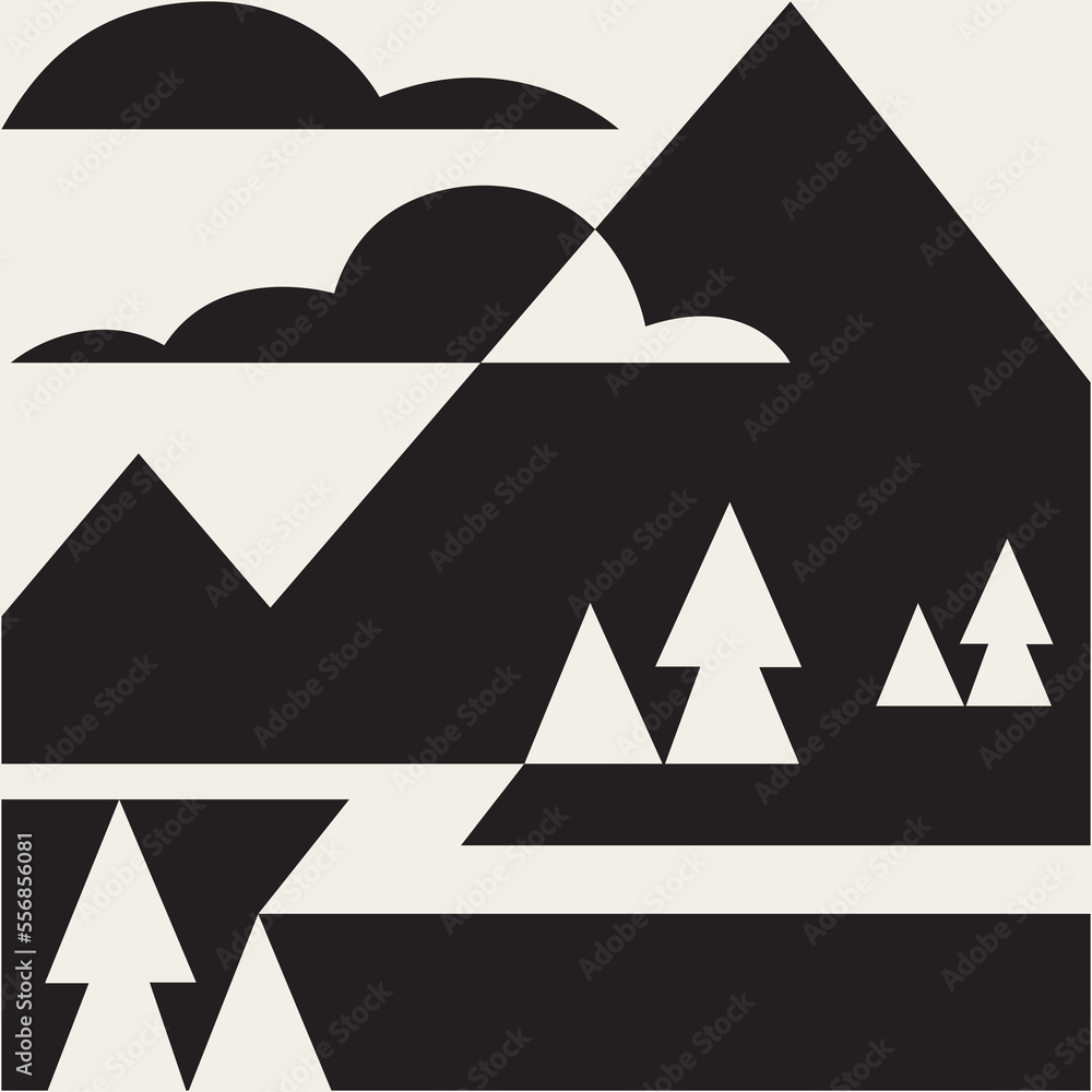 design mountains and rivers flat design design mountains and rivers flat design