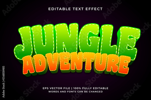 Jungle adventure 3d editable text effect