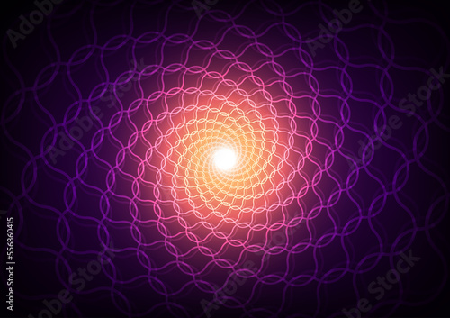 Vortex chain twirl purple wave motion abstract background