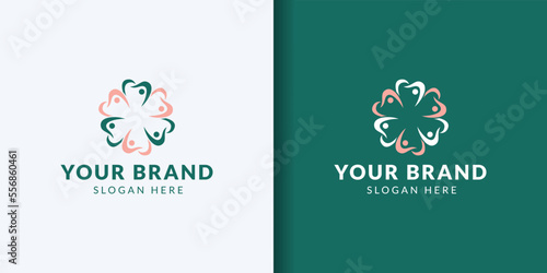 Adoption and community care Logo template vector