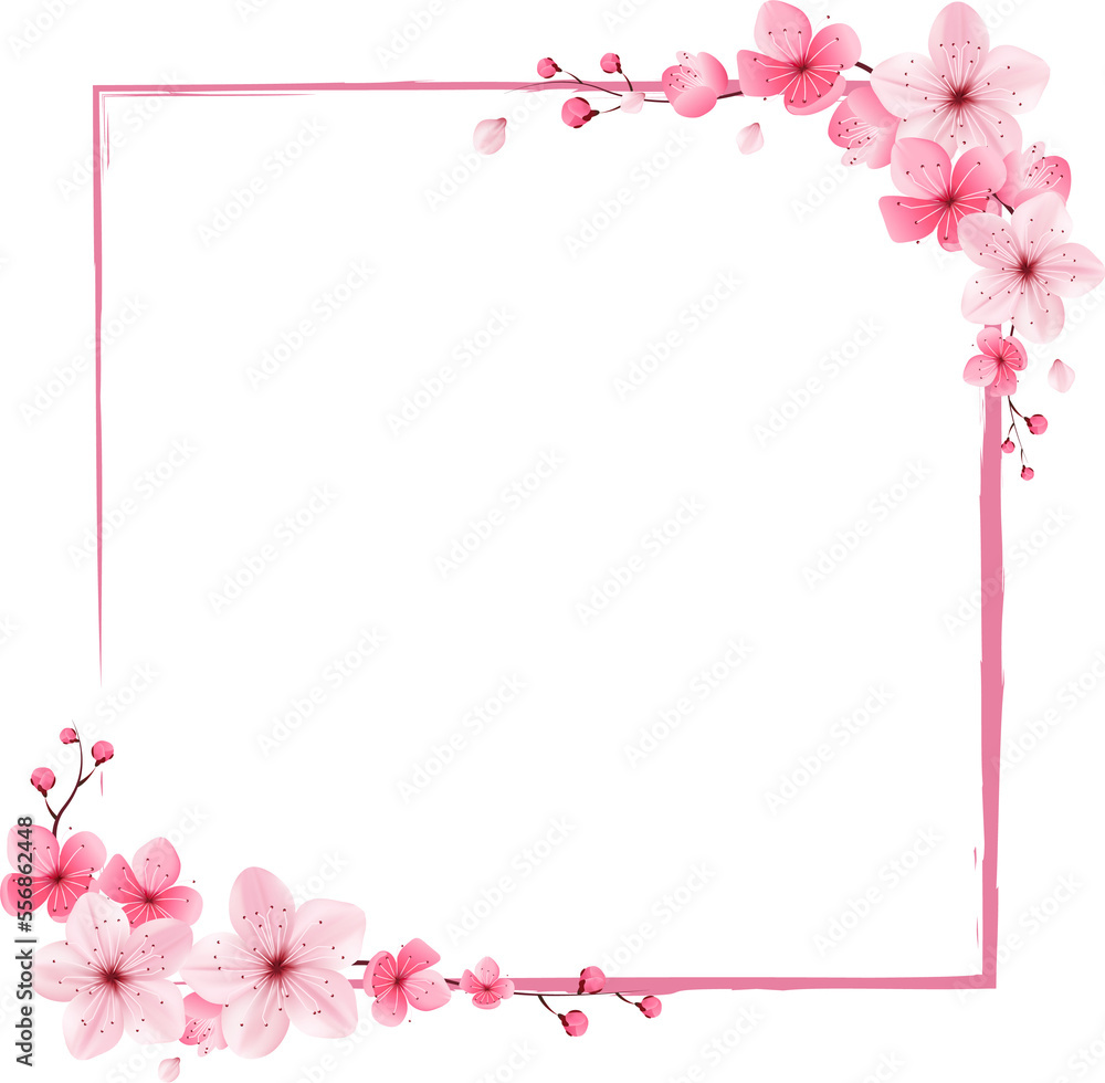 pink cherry blossom border pink cherry blossom border