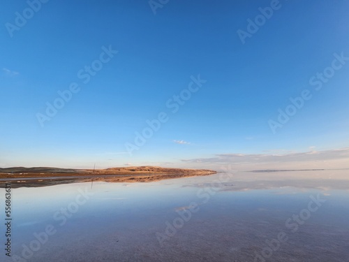 Sunset at Tuz Gölü, salt lake in Turkey