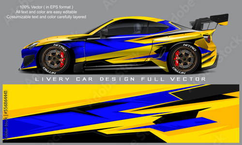 car livery graphic vector. abstract grunge background design for vehicle vinyl wrap and car branding