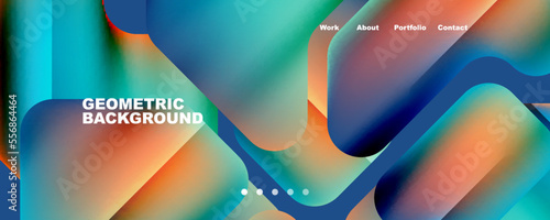 Geometric fluid shapes with liquid colors abstract background. Vector Illustration For Wallpaper, Banner, Background, Card, Book Illustration, landing page