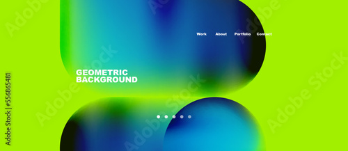 Round shapes and circles with liquid gradients