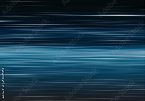Dark Cerulean horizontal stripes gradient design art for backgrounds. Blurred Motion. Vector Illustration.
