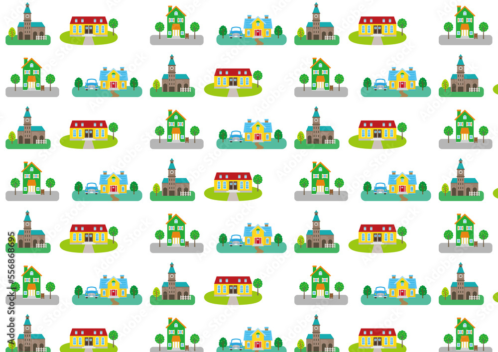 Obraz premium 家 パターン