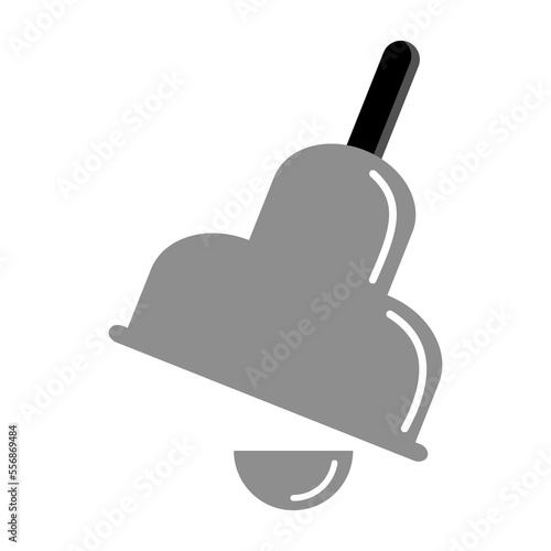 Shiny Bell Illustration with Handle