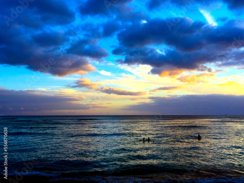 Clouds of Serenity Over Hawaii Ocean 