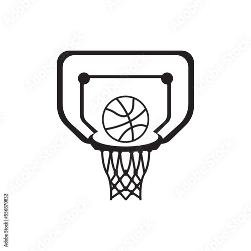 basketball hoop icon vector illustration logo template. © AR54K4 19