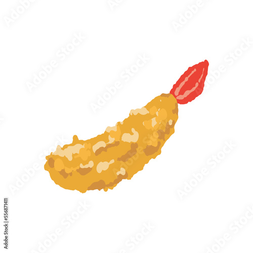 手描きのエビフライのイラスト