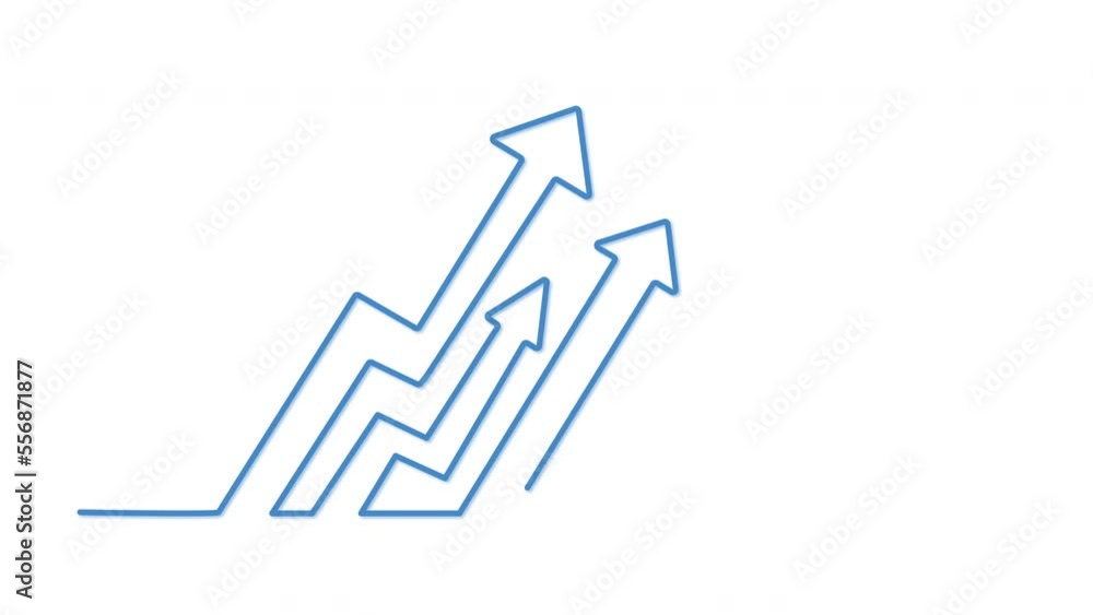 Growth diagram self drawing animation. Alpha channel. Luma matte. Blue colour. Growth diagram self drawing animation. Alpha channel. Luma matte. Blue colour.