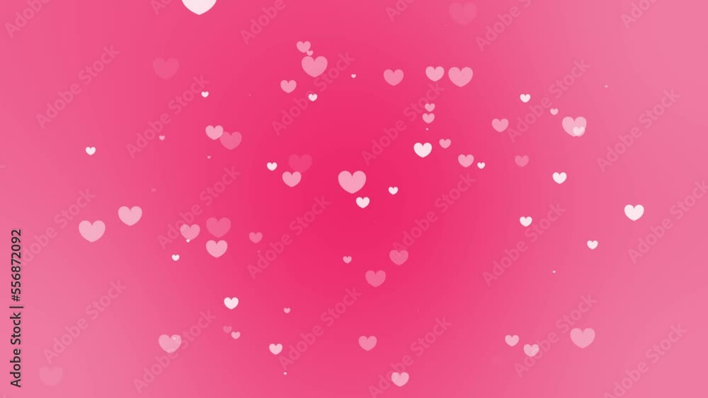 Romantic White Hearts Fountain Swirling in Pink Gradient background. For Valentine's day (St. Valentines Day), Mother's day, Wedding anniversary concept. Social media love or like. 4K video Romantic White Hearts Fountain Swirling in Pink Gradient background. For Valentine's day (St. Valentines Day), Mother's day, Wedding anniversary concept. Social media love or like. 4K video