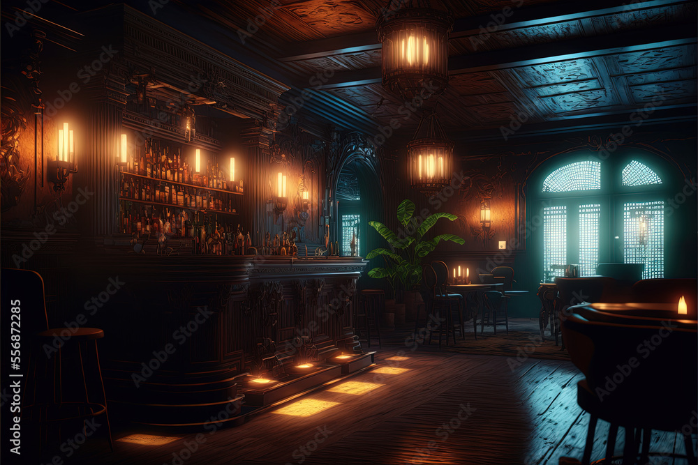Classic Speakeasy Bar, generative ai Classic Speakeasy Bar, generative ai