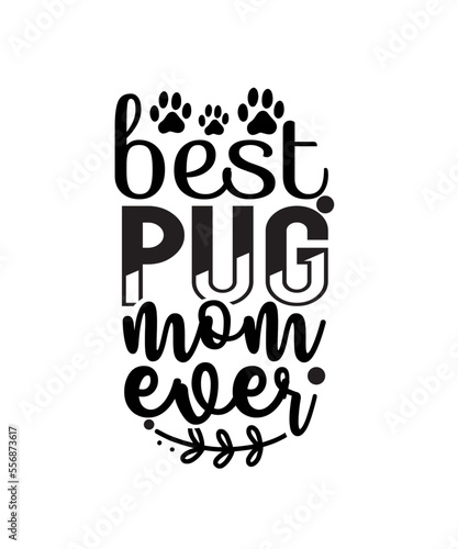 Canvas-taulu best pug mom ever svg