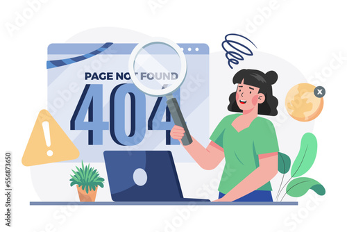 Search Not Found Illustration concept on white background