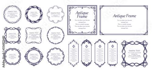 オシャレなフレーム。デザインテンプレート。ゴージャスな額のセット。