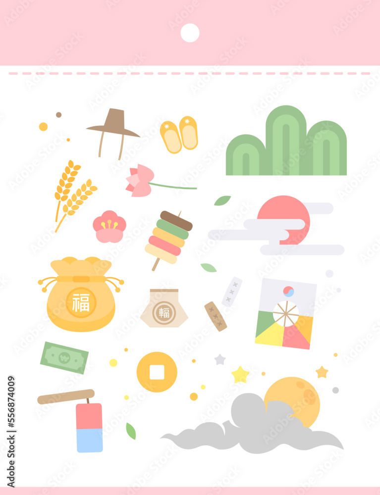 Easy-to-use hand drawing sticker illustration 
