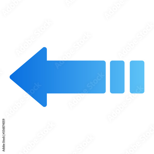 left arrow gradient icon