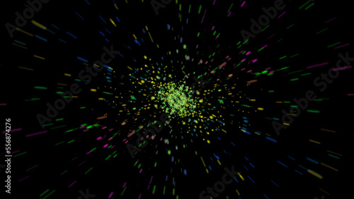 glittering bokeh circles colorful particle explode background