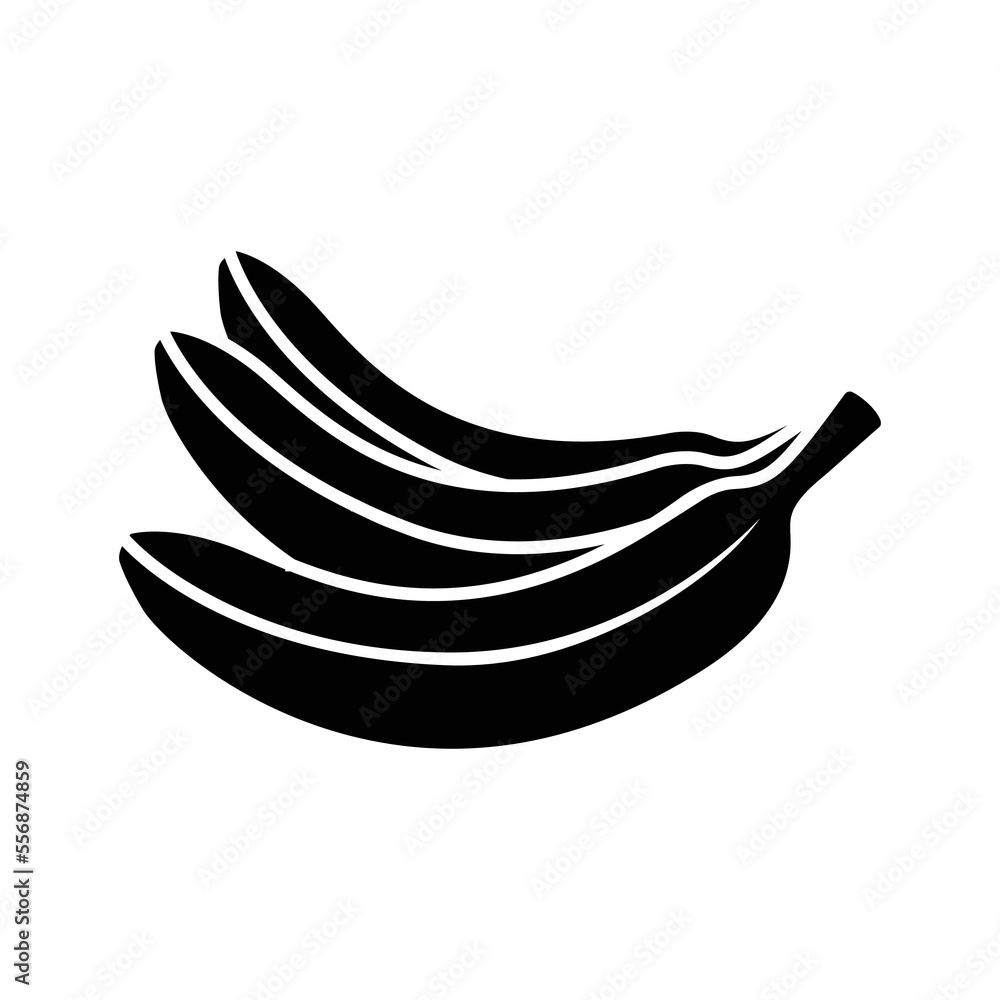 banana icon vector design template in white background banana icon vector design template in white background