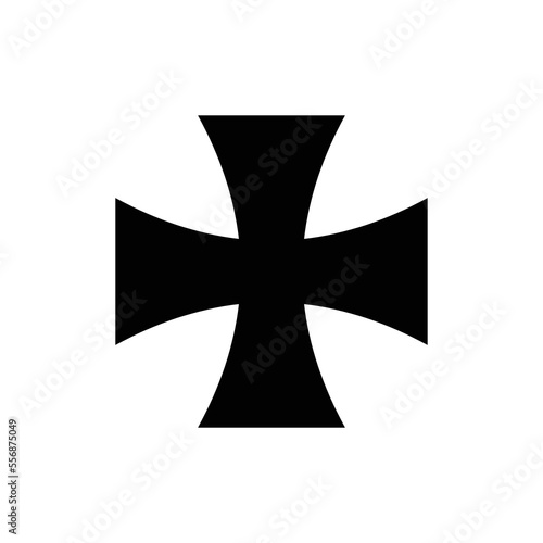 christian cross icon vector design template in white background