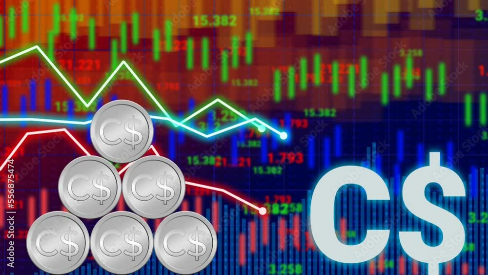 canadian-dollar-value-rate-stock-information-and-changing-diagram