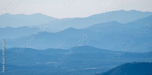 Beautiful scenic nature views at spokane mountain in washington state