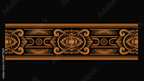 Beautiful carved decorative ornaments Vector design for elements, editable colors