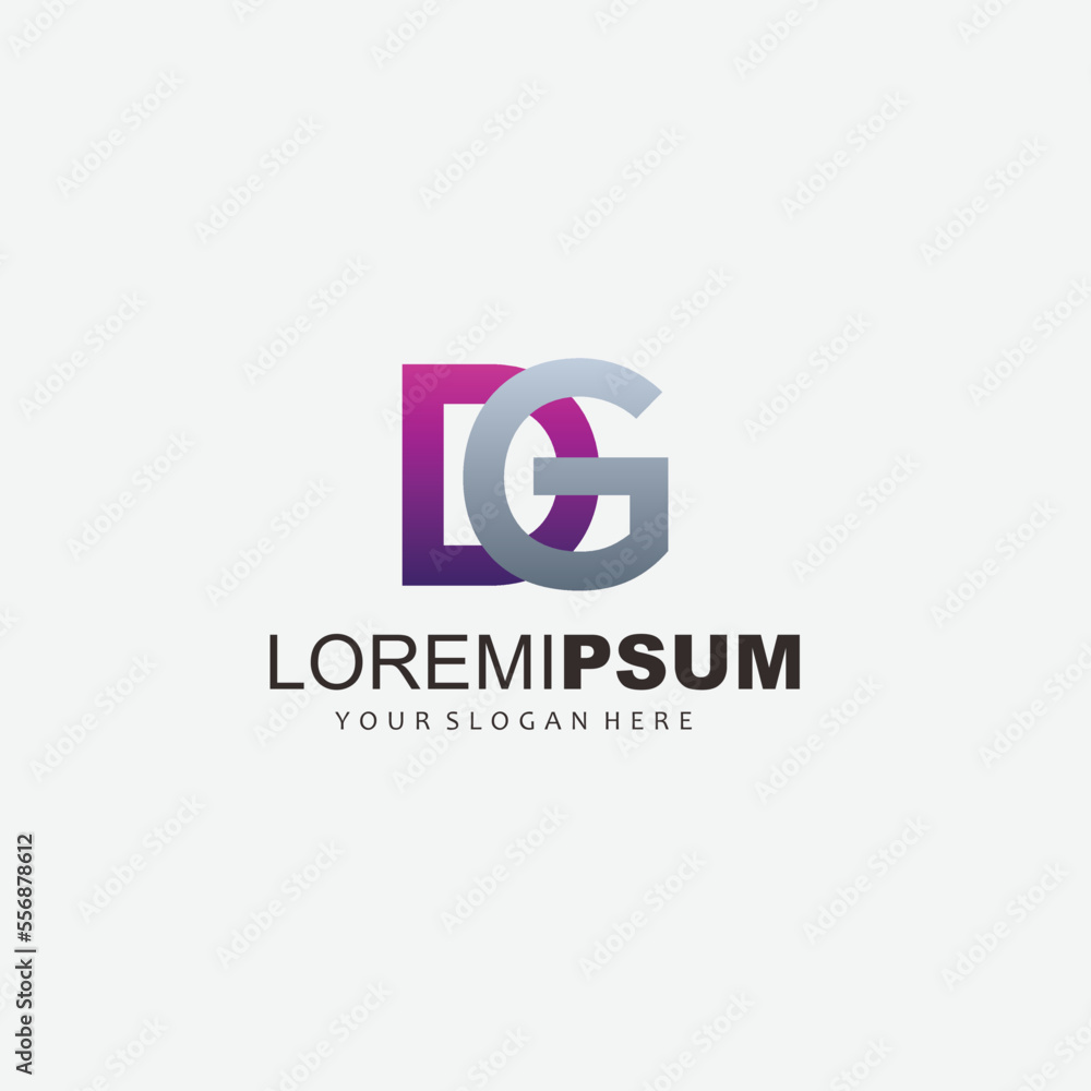 letter dg design logo gradient symbol