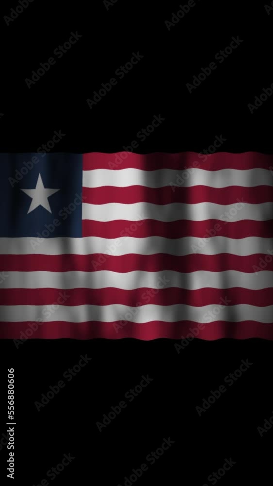 [縦動画] リベリアの国旗 Stock 비디오 Adobe Stock