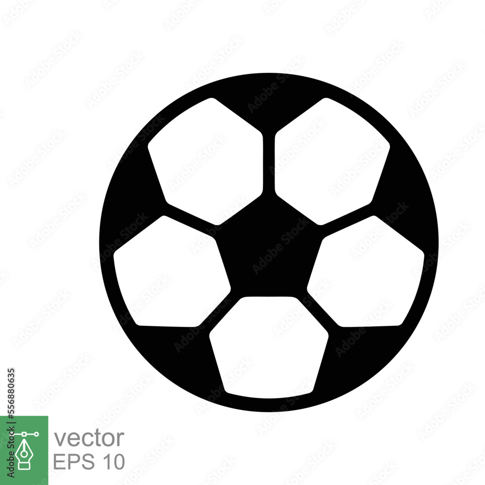 Soccer ball icon. Simple flat style. Football, black round ball, pentagon pattern, circle, hexagon, sport concept. Vector illustration isolated on white background. EPS 10. Soccer ball icon. Simple flat style. Football, black round ball, pentagon pattern, circle, hexagon, sport concept. Vector illustration isolated on white background. EPS 10.