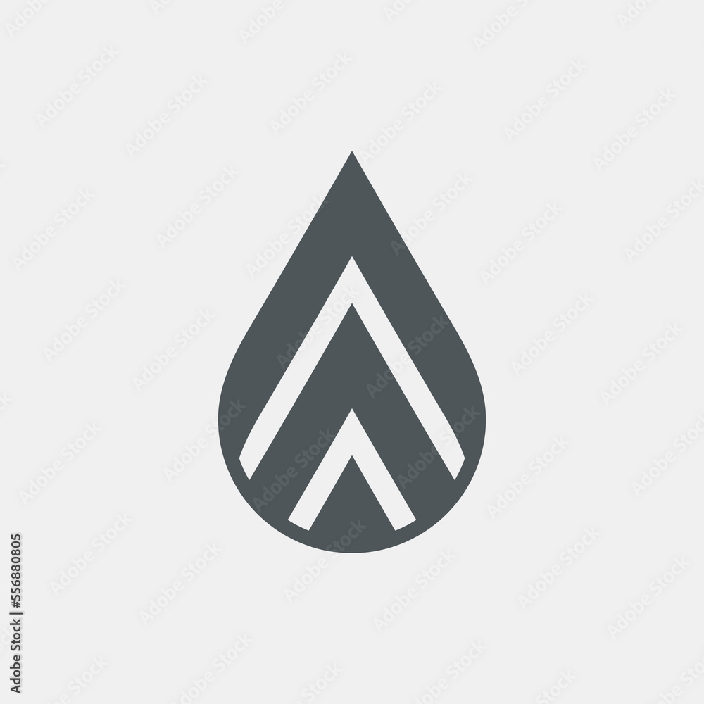 Water drop droplet raindrop icon illustration cut Water drop droplet raindrop icon illustration cut