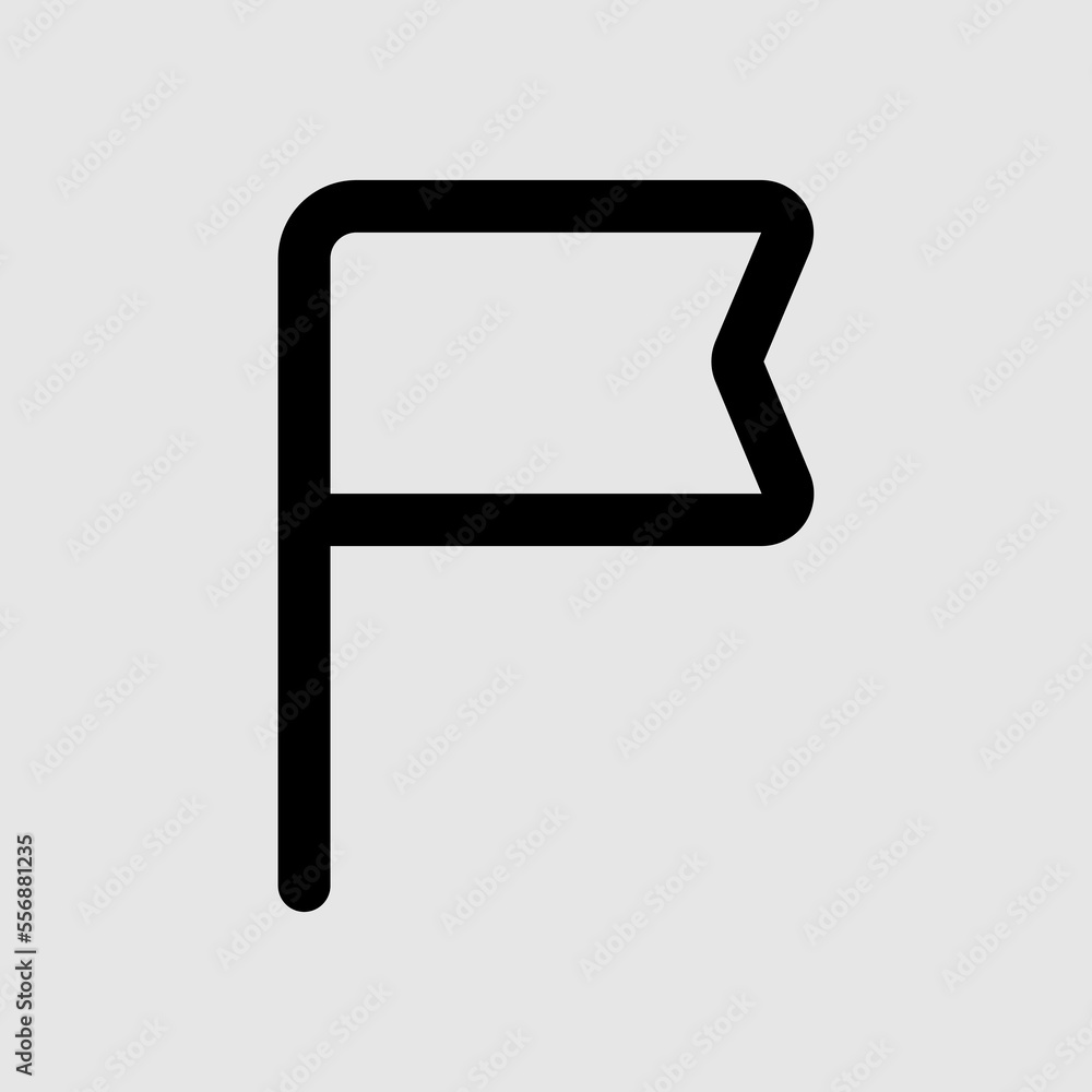 Flag icon in line style about user interface, use for website mobile app presentation Flag icon in line style about user interface, use for website mobile app presentation
