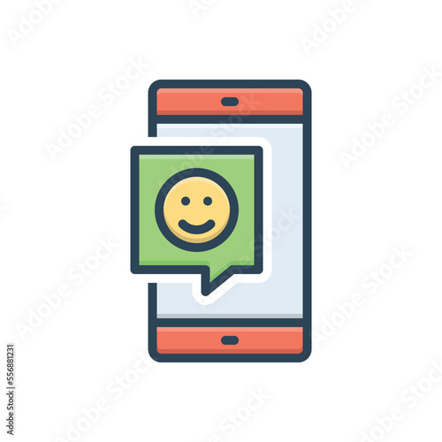 Color illustration icon for feedback