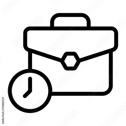 working hours line icon