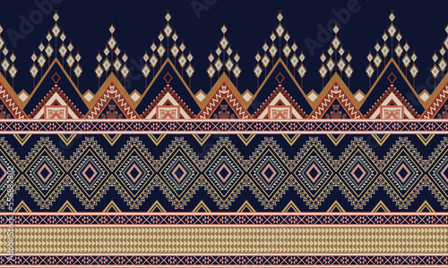 Abstract geometric ethnic pattern design for background or wallpaper