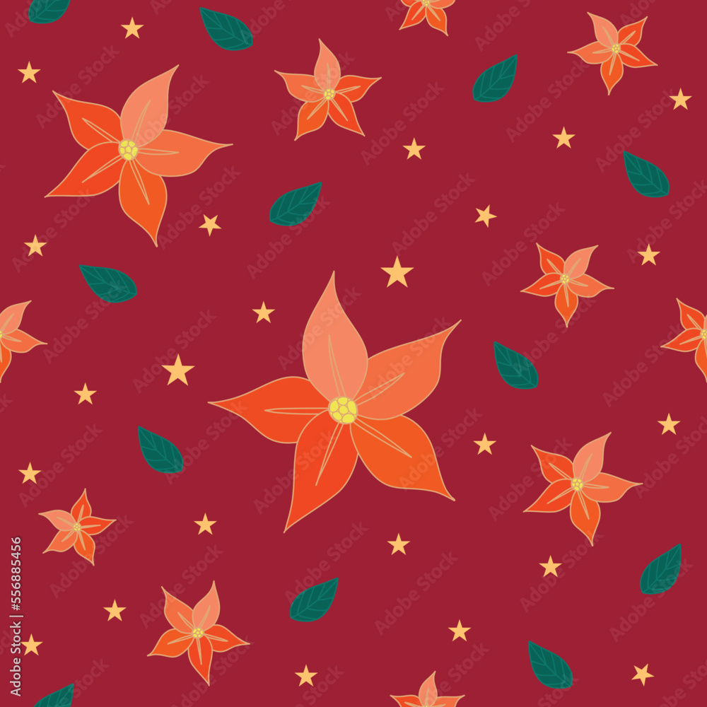 autumn leaves seamless pattern, Very beautiful Seamless floral pattern . Creative floral vintage texture. pattern for wallpaper, background, surface, fabric, print, cover, banner and invitation