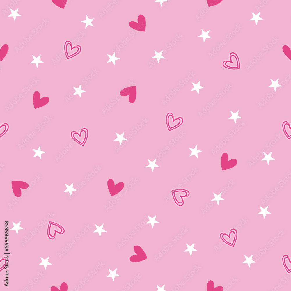 Hearts seamless pattern. Love. Valentine's Day background. Repeat pattern for textiles, interior design, wallpaper, background, surface, fabric, print, cover, banner and invitation,Vector illustration