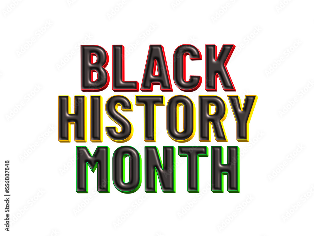 Obraz premium Black history month background 3d render