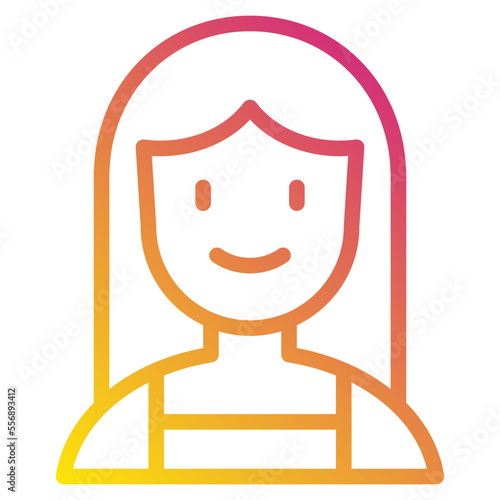 female gradient icon