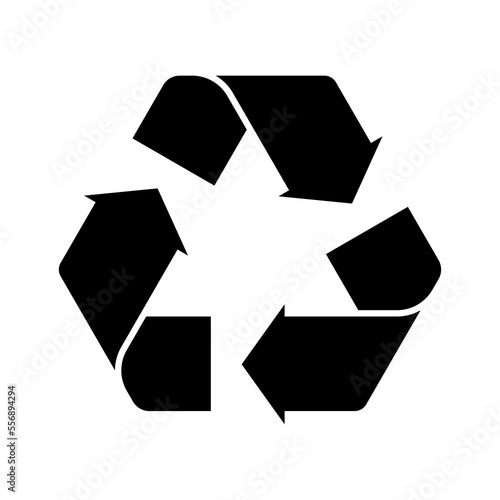 Recycle symbol is isolated and transparent. recycled sign.