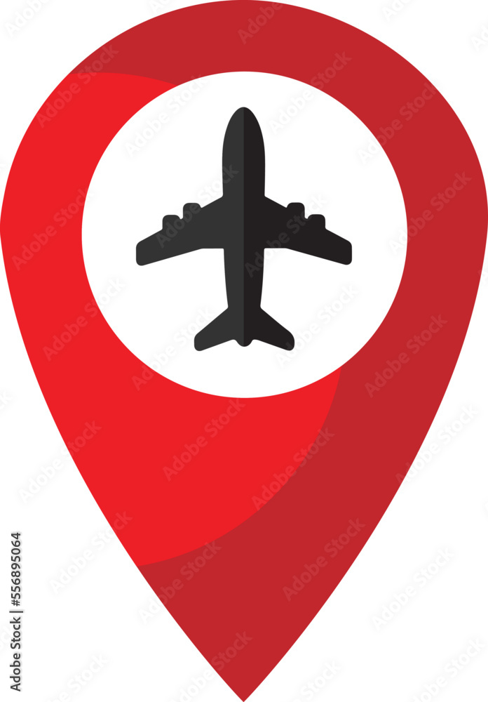 Airplane Travel vector icon. Travel in airplane vector image