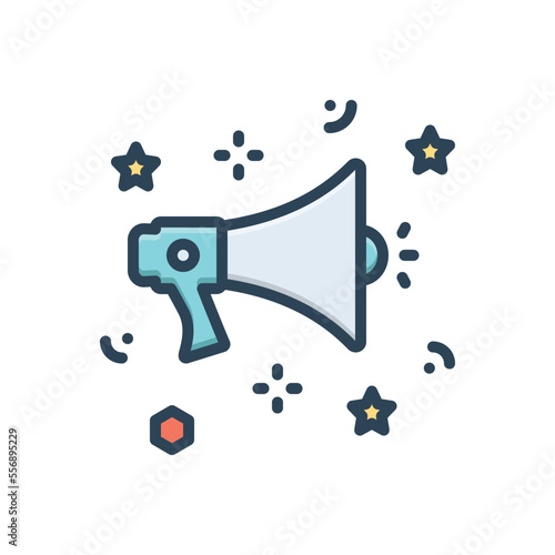 Color illustration icon for advertisement 