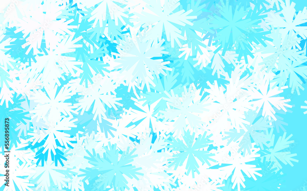Light BLUE vector doodle pattern with flowers. Light BLUE vector doodle pattern with flowers.
